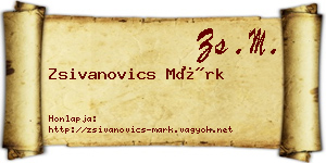 Zsivanovics Márk névjegykártya